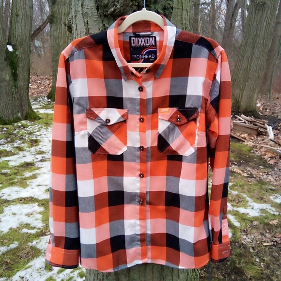 DIXXON Tops - 🖤 DIXXON Women's "Ironhead" Flannel sz L Pleat Era , mint!